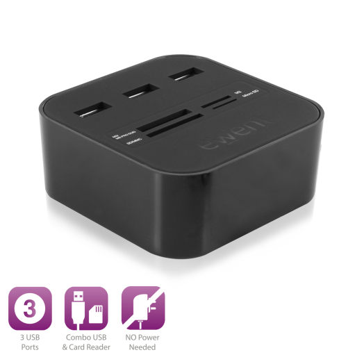 Ewent EW1044 kártyaolvasó és HUB