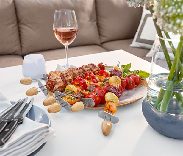 4 kétágú grillnyárs szettben