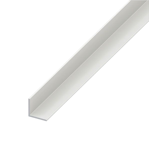 L-PROFIL 20X20X1,0 2,5M SZIMMETRIKUS PVC FEHÉR