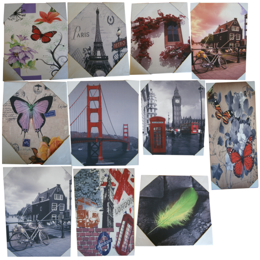 DEKOR KÉP 30X30CM VEGYES MINTÁK