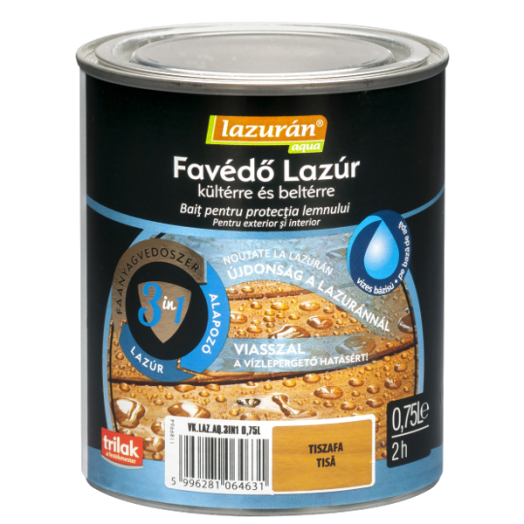 LAZURÁN AQUA 3IN1 VIZES KAPRIBOGYÓ 0.75 L