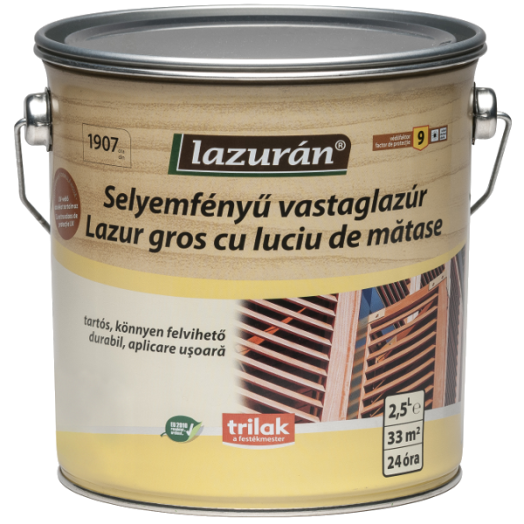 LAZURÁN SELYEMFÉNYŰ VASTAGLAZÚR, KAPRIBOGYÓ 0.75 L