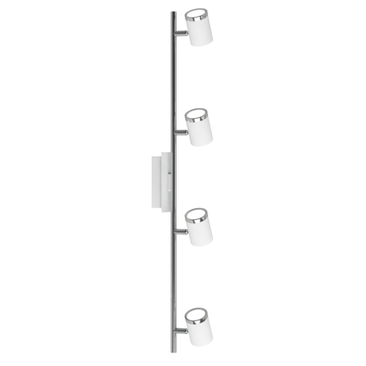 GOSTANO LED MENNYEZETI L. GU10-LED 4*3,3W 76,5X7CM FEHÉR/KRÓM Outlet