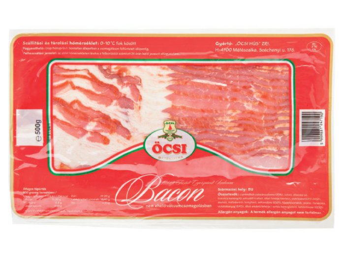 Öcsi füstölt, szeletelt bacon
