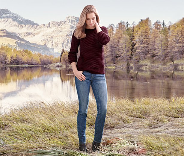 Női slim fit farmernadrág, kék