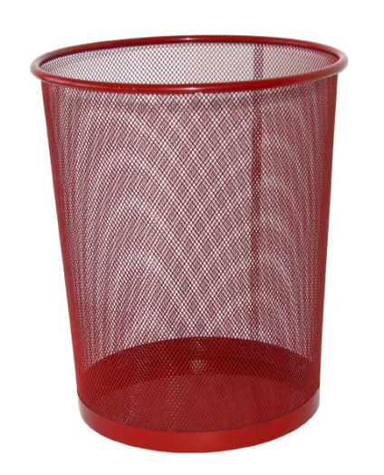 Sakota fémhálós angolvörös papírkosár 28 cm