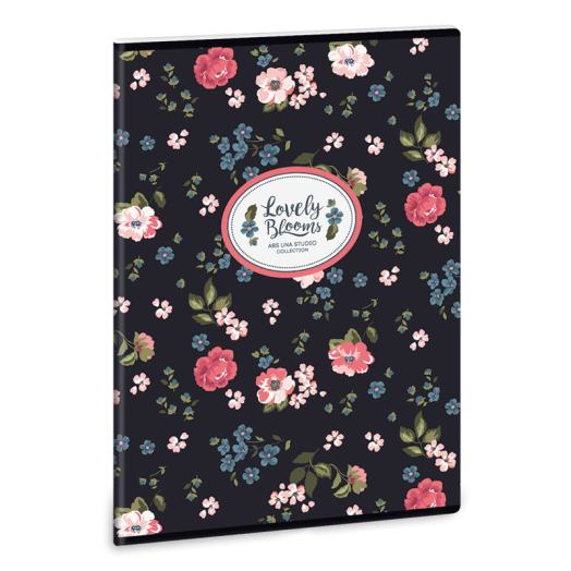 Ars Una Mixed flowers A4 füzet extra kapcsos kockás