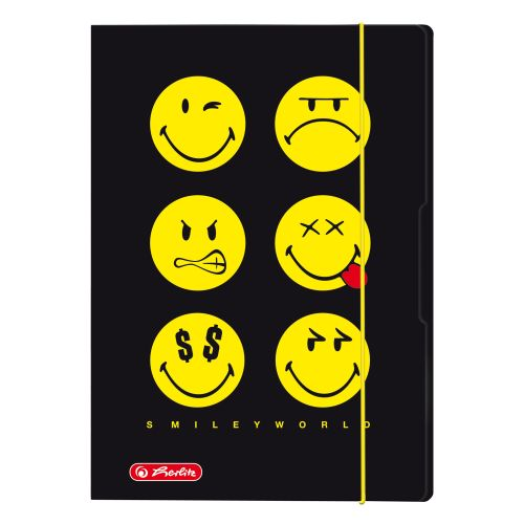 Herlitz gumis mappa A4 Smiley Black