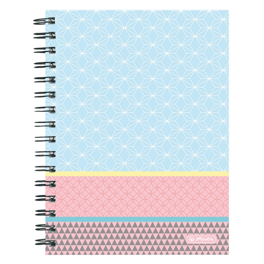 Herlitz spirálfüzet A5 kockás 100lap Graphic Pastel