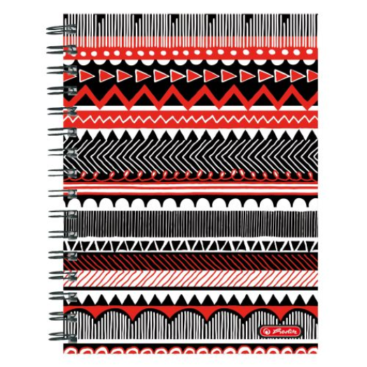 Herlitz spirálfüzet A5 kockás 100lap Black&Wow