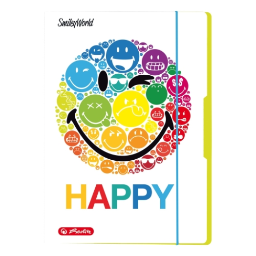 Herlitz gumis mappa A4 Smiley Rainbow