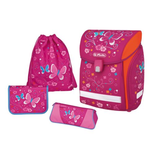 Herlitz Midi Plus iskolatáska 4 részes szett Butterfly