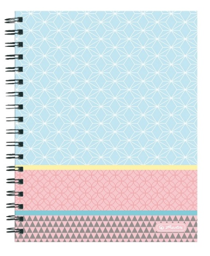 Herlitz spirálfüzet A6 kockás 100lap Graphic Pastel