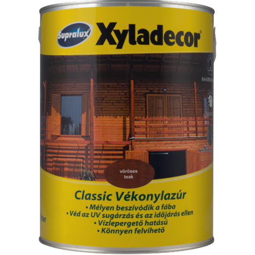 S.XYLADECOR CLASSIC VÉKONYLAZÚR     5L VÖRÖSES MAHAGÓNI OLDÓSZERES