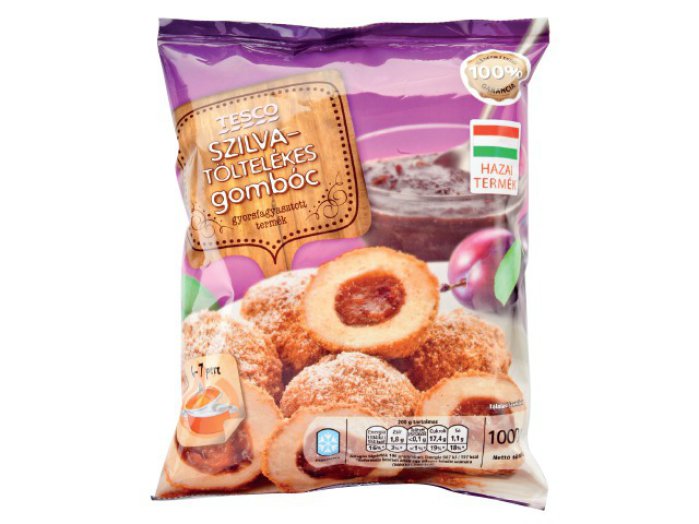 Tesco szilvatöltelékes gombóc