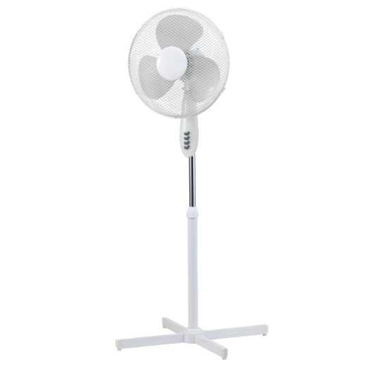 ÁLLÓ VENTILÁTOR RD-40 43CM LAPÁTTAL RD-40 3FOKOZAT,OSZCILLÁL,50W FEHÉR