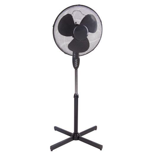 ÁLLÓ VENTILÁTOR RD-40 FEKETE 43CM RD-40 FEKETE,3FOKOZAT,50W,OSZCILLÁL