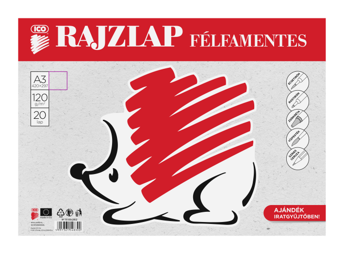 Ico Süni rajzlap félfamentes
