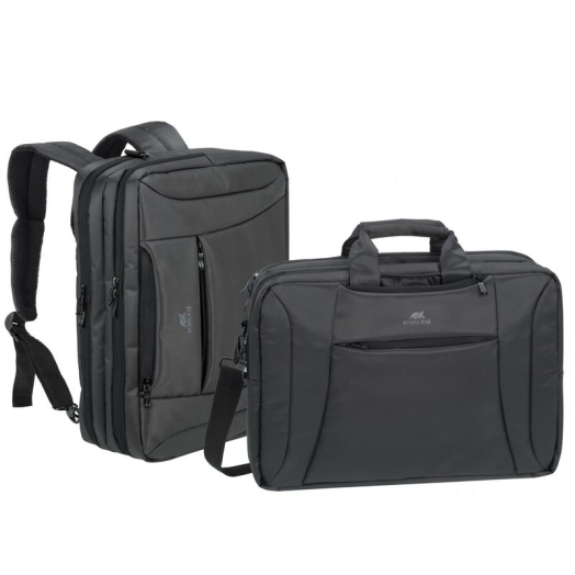 RIVACASE Central laptop táska 16'' fekete hátizsák