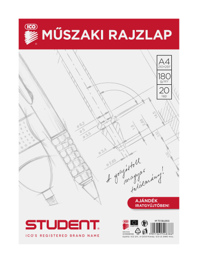 Ico Student műszaki rajzlap A4 20 lap