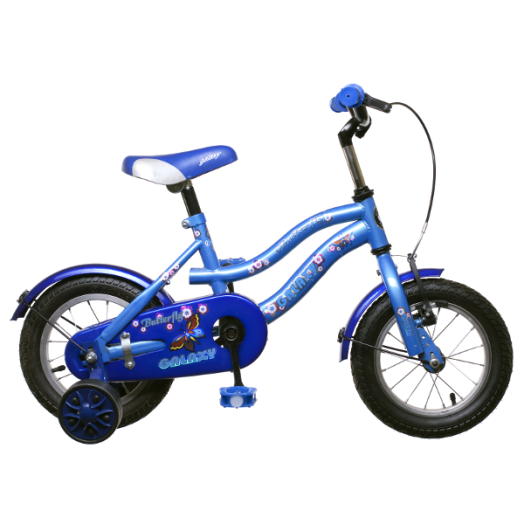 GYERMEK KERÉKPÁR 12-ES LÁNY BUTTERFLY TÁMASZTÓ KEREKEKKEL