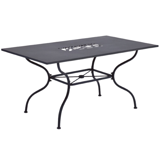 ASZTAL ALGIRI ACÉL 150X90X73CM FEKETE Outlet