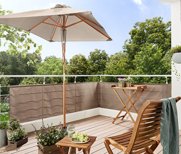 Szélfogó erkélyre, szürkésbarna