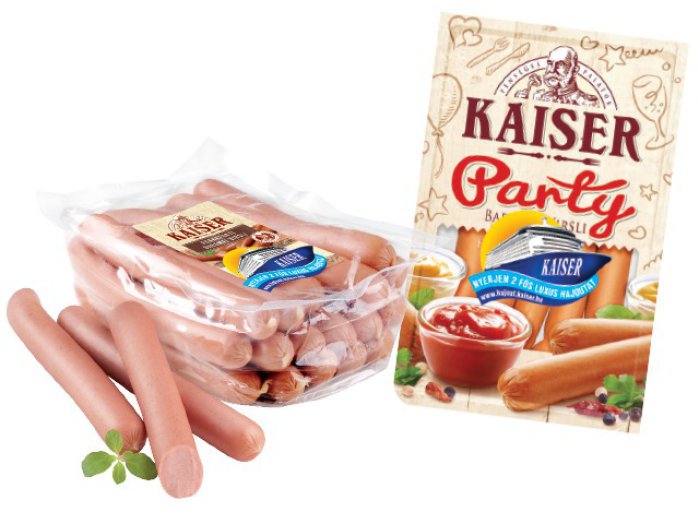 Kaiser Party vagy baromfi frankfurti virsli