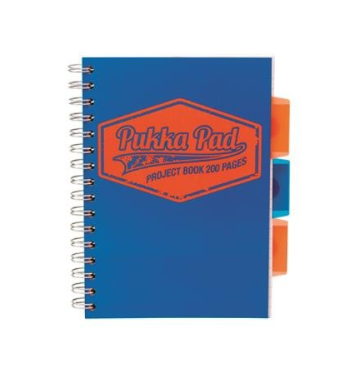 Pukka Pad Project Book Neon spirálfüzet B5 kockás kék