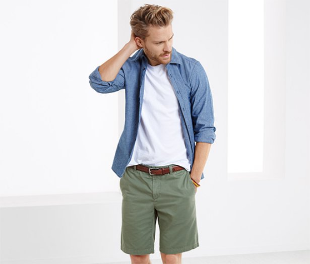 Férfi rövid cargo nadrág, khaki