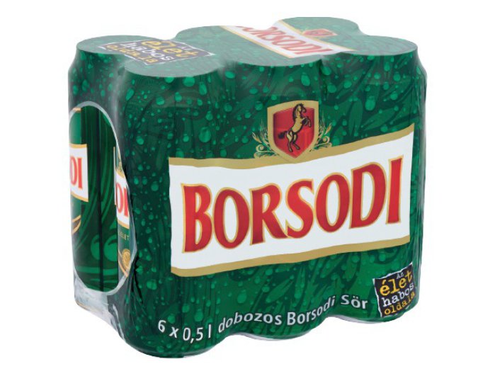 Borsodi dobozos sör multipack