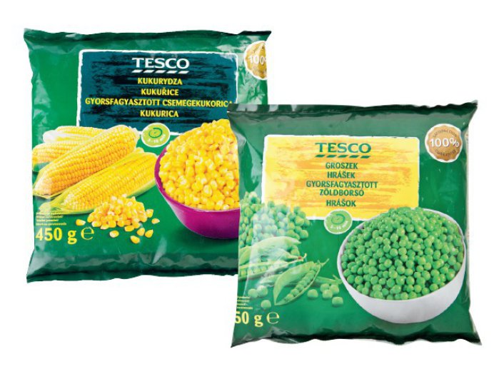 Tesco extra zsenge zöldborsó vagy csemegekukorica