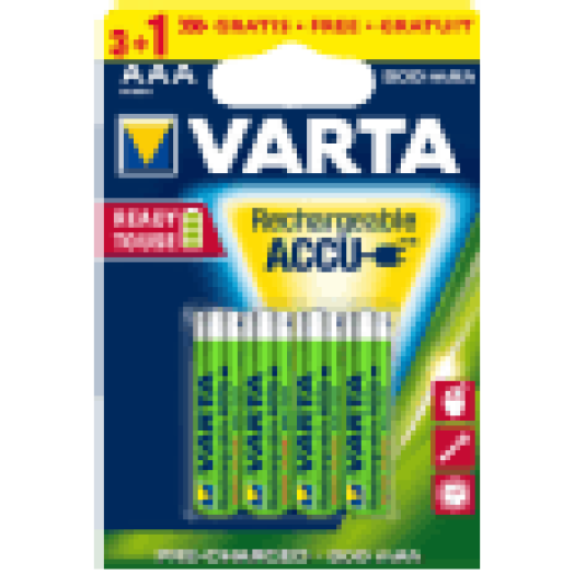 Longlife Ready2Use mikro akku 800mAh (3+1xAAA)