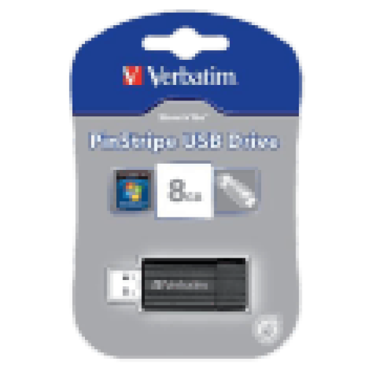 Pinstripe 8GB USB 2.0 pendrive fekete