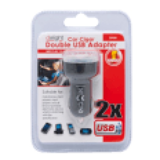 55028 2XUSB szivargyújtó adapter