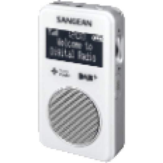 DPR-34+ W Hordozható DAB+ / FM RDS zsebrádió (fehér)