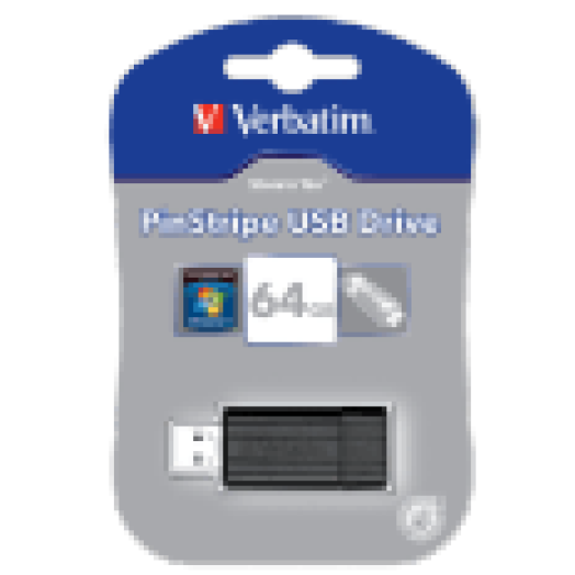 Pinstripe 64GB USB 2.0 pendrive fekete