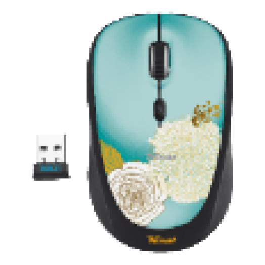 19521 Yvi Wireless Mouse virág minta