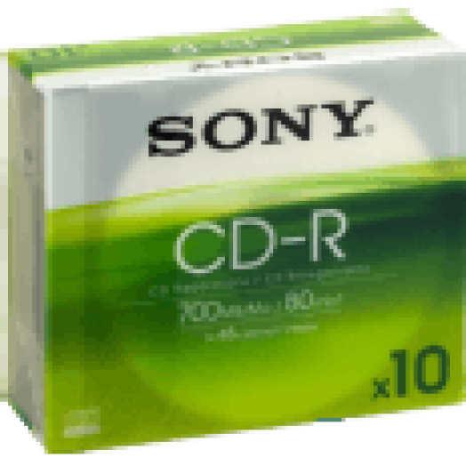 10CDQ80PS CD-R írható lemez 700 MB 48x, 10 db