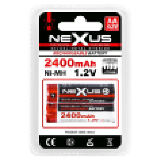 2400mAh AA NI-MH 2db akkumulátor