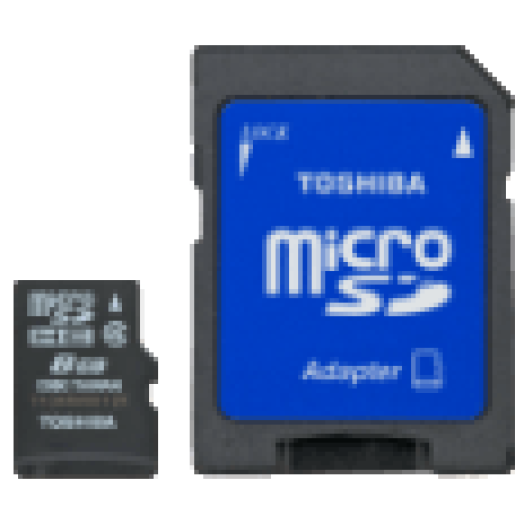 microSDHC 8GB kártya Class4 + adapter