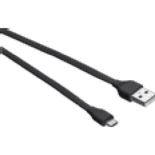 Flat fekete micro-USB 1m (20135)