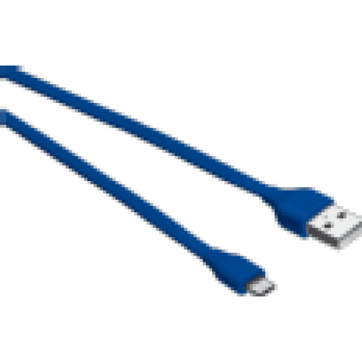 Flat kék micro-USB 1m (20136)