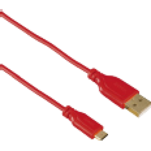 Micro USB piros adatkábel 0,75m (135703)