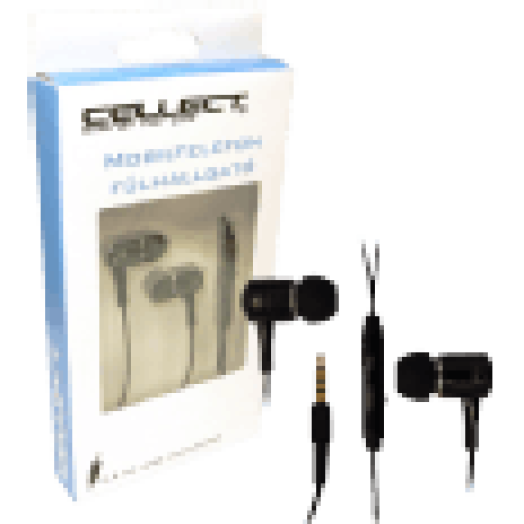 3.5 Jack sztereó  headset fekete