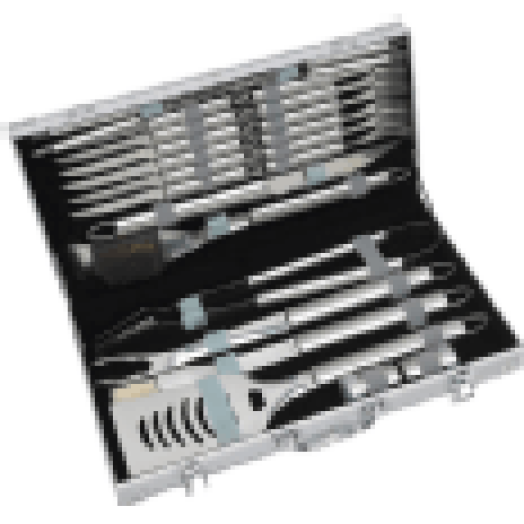 13376 grillkészlet acélkofferben