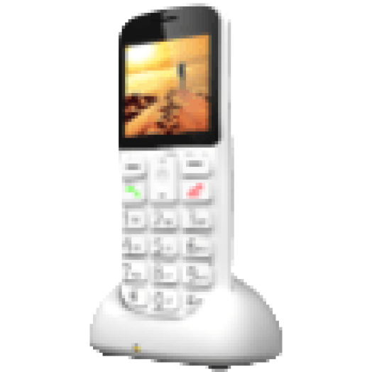 Senior fehér kártyafüggetlen mobiltelefon