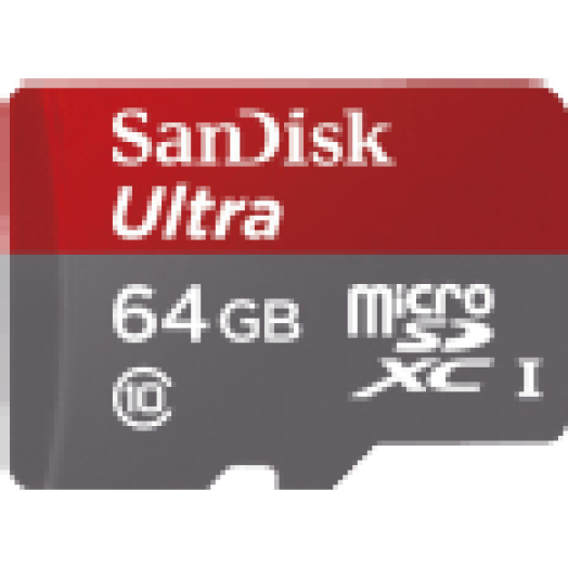 microSDXC 64GB Ultra kártya Class 10 80Mb/s + adapter (139732)