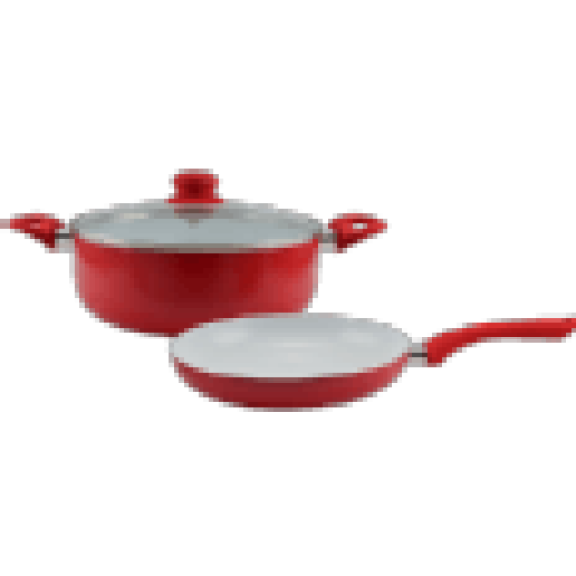 12439 Kerámiabevonatos lábas + serpenyő, 24 cm