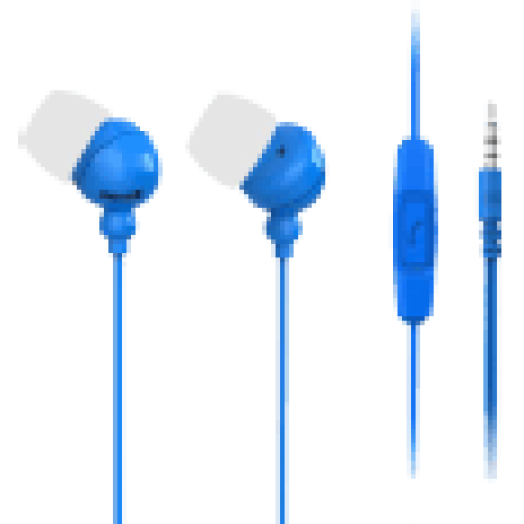 303761.00.CN PLUGZ + MIC mikrofonos fülhallgató, kék